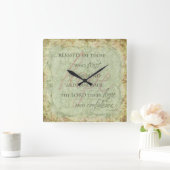 主賛美時計を信頼する者たち スクエア壁時計 (ホーム)