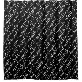 主賛美様 |ブラックエレガントシャワーカーテン シャワーカーテン