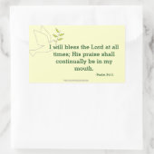 主賛美 長方形シール (バッグ)