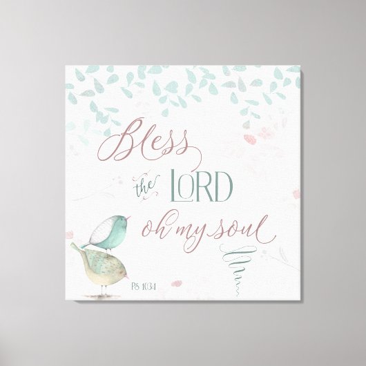 主賛美- Ps 103:1 キャンバスプリント (正面)
