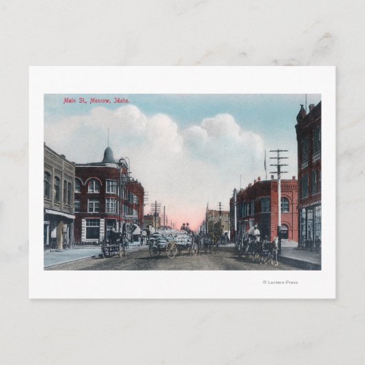 主車と馬通りの眺め ポストカード (正面)