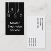 主電気工モダン学者縦 名刺 (正面/裏面)