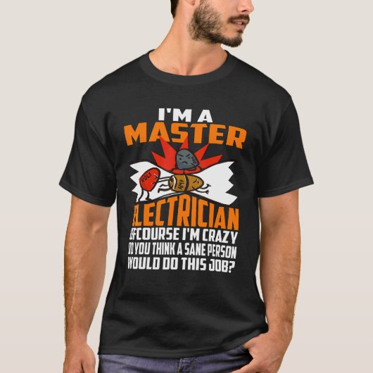 主電気工熱狂する Tシャツ (正面)