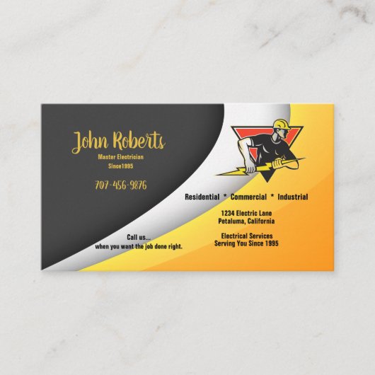 主電気技師 名刺 (正面)