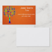 主題のためのフリーの個人教師か先生 名刺 (正面/裏面)