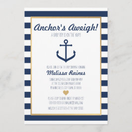 主題ベビ航海のーシャワー招待状-いかり 招待状