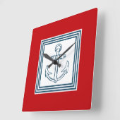 主題航海のデザイン スクエア壁時計 (傾斜)