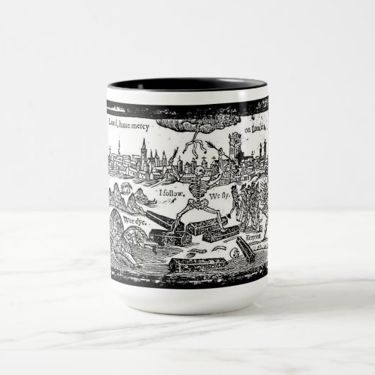 "主、ロンドン"の黒いペストのマグの慈悲があります マグカップ (中央)