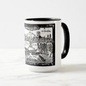 "主、ロンドン"の黒いペストのマグの慈悲があります マグカップ (正面右)