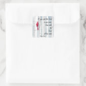 主、聖なる書物、 経典、鳥に新しい歌を歌う スクエアシール (バッグ)