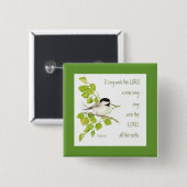 主、聖なる書物、 経典、鳥に新しい歌を歌う 缶バッジ (正面&裏面)