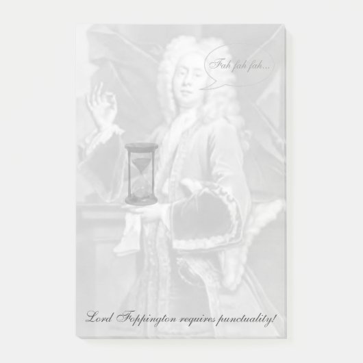 主F.は時間厳守を要求します! おもしろいな完全主義 ポストイット (正面)