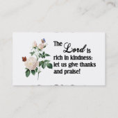 主Is Rich Kindnessのカスタムな名刺 名刺 (裏面)