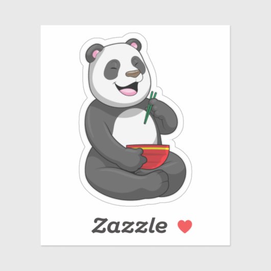 丼ラーメンのパンダ シール (シート)