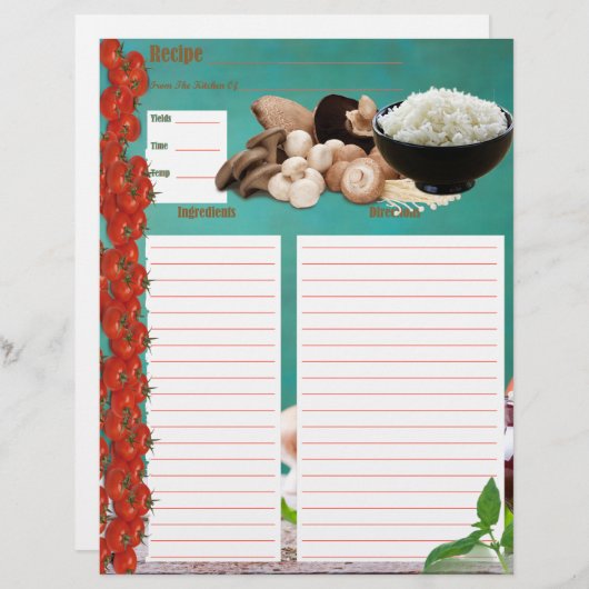 丼レシピ挿入 (正面/裏面)