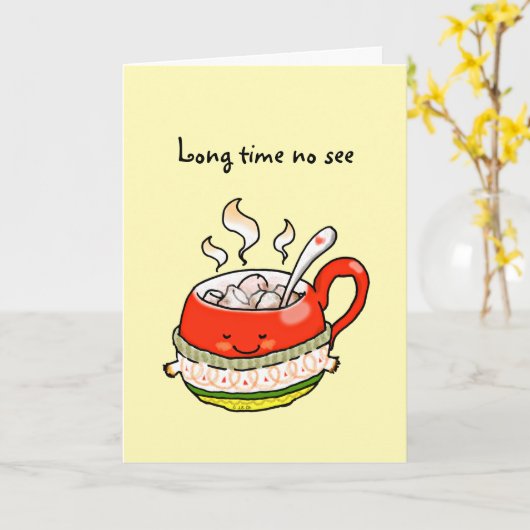 久しぶりに会う カード (黄色い花)