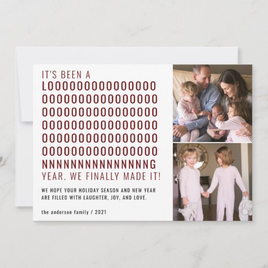久しぶりに新年を迎えた写真 シーズンカード (正面)