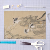 久保春満の女と子ども 薄葉紙 (クラフト)