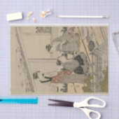 久保春満の茶屋の女性 薄葉紙 (クラフト)