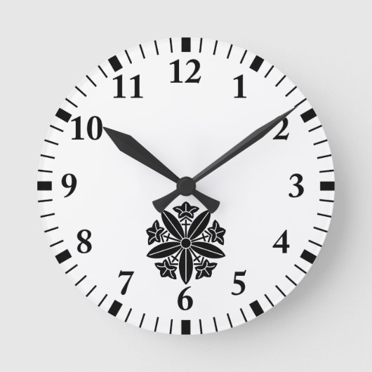 久我竜胆車 ラウンド壁時計 (正面)