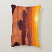 久留島海峡大橋と久留志のぼんやりした夕日 アクセントクッション (裏面(縦))