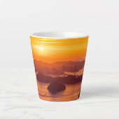 久留島海峡大橋と久留志のぼんやりした夕日 カフェラテマグ (正面)