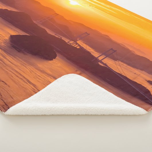 久留島海峡大橋と久留志のぼんやりした夕日 シェルパブランケット (3/4)