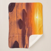 久留島海峡大橋と久留志のぼんやりした夕日 シェルパブランケット (正面)