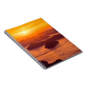 久留島海峡大橋と久留志のぼんやりした夕日 ノートブック (右側)