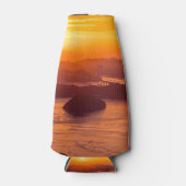 久留島海峡大橋と久留志のぼんやりした夕日 ボトルクーラー (正面)