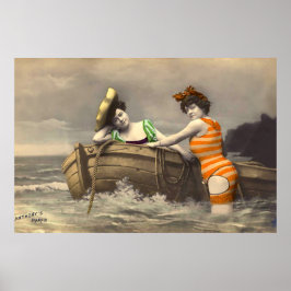 乏ストライプの水着 ポスター