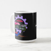 乗り放題で安全なバイク コーヒーマグカップ (正面左)