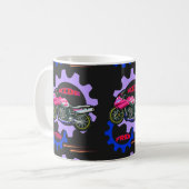 乗り放題で安全なバイク コーヒーマグカップ (正面左)