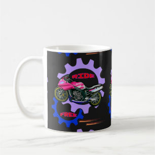 乗り放題で安全なバイク コーヒーマグカップ