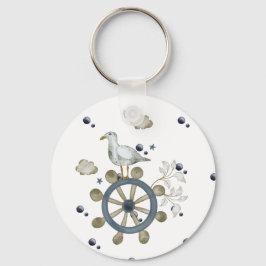 乗り物を引っ張るカモメ キーホルダー