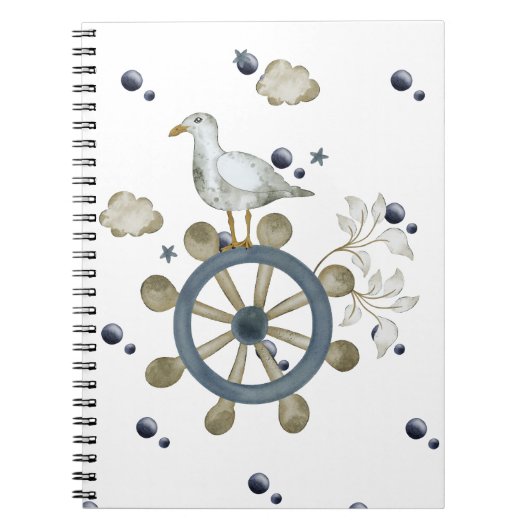 乗り物を引っ張るカモメ ノートブック (正面)