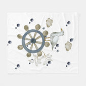 乗り物を引っ張るカモメ フリースブランケット (正面(横))