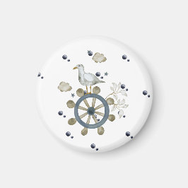 乗り物を引っ張るカモメ マグネット