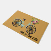 乗り物楽しむドアマット、花輪自転車マット ドアマット (アングル)