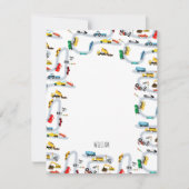 乗り物 車 トラック 道 こども ノートカード (正面)