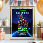 乗り越え – モトクロス/バイクテーマ誕生日 招待状