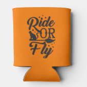 乗るか飛ぶか面白いハロウィーン魔女ブルーム 缶クーラー (裏面)