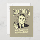 乗ること: 半分の管のよく完全なよりよい ポストカード (正面/裏面)