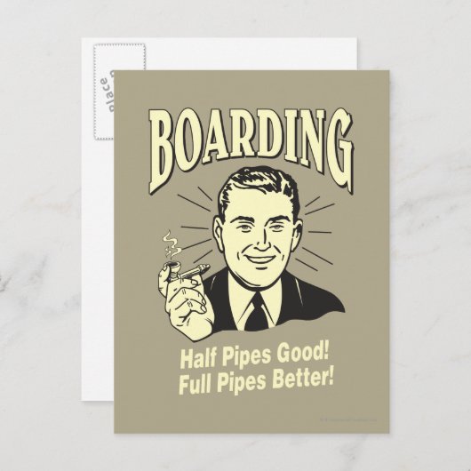 乗ること: 半分の管のよく完全なよりよい ポストカード (正面/裏面)