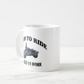 乗るために生まれて下さい コーヒーマグカップ (正面左)