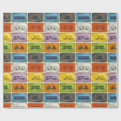 乗るチケット：列車 ラッピングペーパー (フラット)