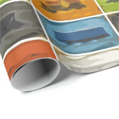 乗るチケット：列車 ラッピングペーパー (ロールコーナー)