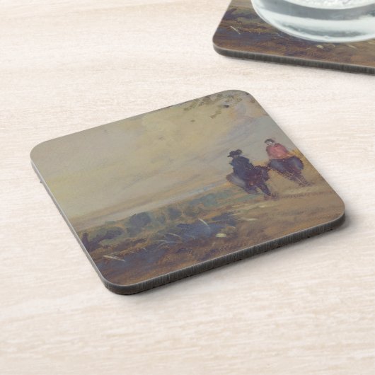 乗る湖および2つの姿previoと美化して下さい コースター (左側)