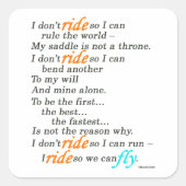 乗る理由 スクエアシール (正面)