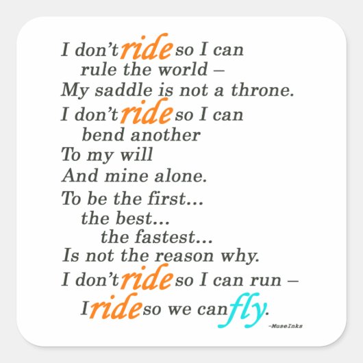 乗る理由 スクエアシール (正面)